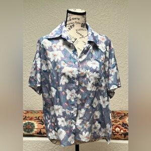 Floral Short Sleeve Button-Up Shirt